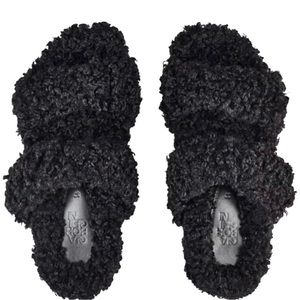 Gia Borghini Faux shearling slides